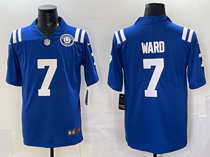 Men 2025 Indianapolis Colts #7 Ward blue NikeNFL Jersey 01